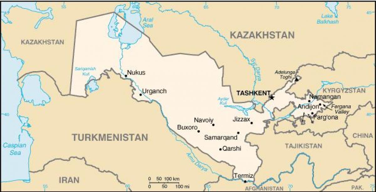 mappa della città in Uzbekistan