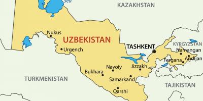 Capitale dell'Uzbekistan sulla mappa