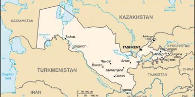 Mappa della città in Uzbekistan